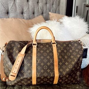 Luxury Brown Monogram Travel Bag